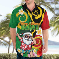 Vanuatu Christmas Hawaiian Shirt Funny Santa with Namele and Boar Tusk Tribal LT03 - Polynesian Pride