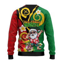 Vanuatu Christmas Ugly Christmas Sweater Funny Santa with Namele and Boar Tusk Tribal LT03 - Polynesian Pride