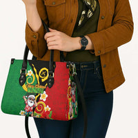 Vanuatu Christmas Leather Bag Funny Santa with Namele and Boar Tusk Tribal - Polynesian Pride