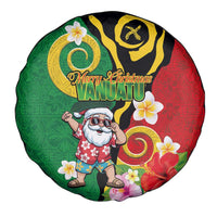 Vanuatu Christmas Spare Tire Cover Funny Santa with Namele and Boar Tusk Tribal LT03 - Polynesian Pride