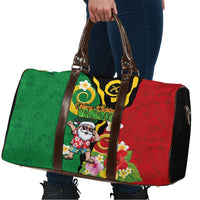 Vanuatu Christmas Travel Bag Funny Santa with Namele and Boar Tusk Tribal LT03 - Polynesian Pride