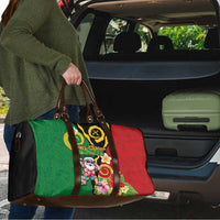 Vanuatu Christmas Travel Bag Funny Santa with Namele and Boar Tusk Tribal LT03 - Polynesian Pride