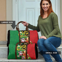 Vanuatu Christmas Travel Bag Funny Santa with Namele and Boar Tusk Tribal LT03 - Polynesian Pride