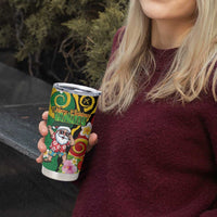 Vanuatu Christmas Tumbler Cup Funny Santa with Namele and Boar Tusk Tribal LT03 - Polynesian Pride