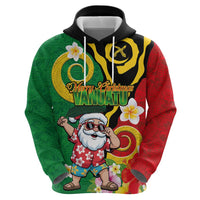 Vanuatu Christmas Zip Hoodie Funny Santa with Namele and Boar Tusk Tribal LT03 - Polynesian Pride