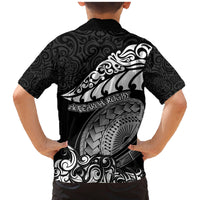 New Zealand Rugby Family Matching Mermaid Dress and Hawaiian Shirt Maori Warrior Rugby Silver Fern Tribal Pattern LT03 - Polynesian Pride