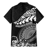 New Zealand Rugby Family Matching Mermaid Dress and Hawaiian Shirt Maori Warrior Rugby Silver Fern Tribal Pattern LT03 - Polynesian Pride