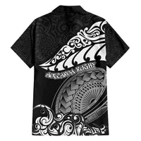 New Zealand Rugby Family Matching Tank Maxi Dress and Hawaiian Shirt Maori Warrior Rugby Silver Fern Tribal Pattern LT03 - Polynesian Pride