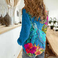 polynesian-women-casual-shirt-the-turtle-jung-flower-with-maori-pattern-ethnic-style