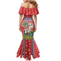 Hawaii Christmas Family Matching Mermaid Dress and Hawaiian Shirt The Santa Surfing Hawaii Xmas Style LT03 - Polynesian Pride