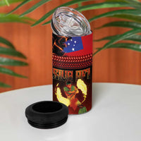 Samoan Siva Afi 4 in 1 Can Cooler Tumbler Tribal Performers of Samoan Fire Knife Dancing LT03 - Polynesian Pride