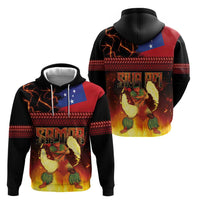 Samoan Siva Afi Hoodie Tribal Performers of Samoan Fire Knife Dancing LT03 - Polynesian Pride