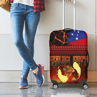 Samoan Siva Afi Luggage Cover Tribal Performers of Samoan Fire Knife Dancing LT03 - Polynesian Pride
