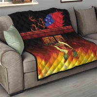 Samoan Siva Afi Quilt Tribal Performers of Samoan Fire Knife Dancing