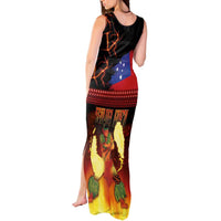 Samoan Siva Afi Tank Maxi Dress Tribal Performers of Samoan Fire Knife Dancing LT03 - Polynesian Pride