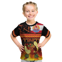Tahitian Siva Afi Kid T Shirt Tribal Performers of Tahitian Fire Knife Dancing LT03 Black - Polynesian Pride