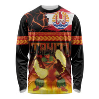 Tahitian Siva Afi Long Sleeve Shirt Tribal Performers of Tahitian Fire Knife Dancing LT03 Unisex Black - Polynesian Pride