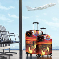 Tahitian Siva Afi Luggage Cover Tribal Performers of Tahitian Fire Knife Dancing LT03 - Polynesian Pride
