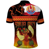 Tahitian Siva Afi Polo Shirt Tribal Performers of Tahitian Fire Knife Dancing LT03 - Polynesian Pride