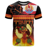 Tahitian Siva Afi T Shirt Tribal Performers of Tahitian Fire Knife Dancing LT03 Black - Polynesian Pride