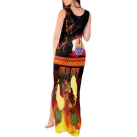 Tahitian Siva Afi Tank Maxi Dress Tribal Performers of Tahitian Fire Knife Dancing LT03 - Polynesian Pride