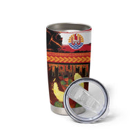 Tahitian Siva Afi Tumbler Cup Tribal Performers of Tahitian Fire Knife Dancing LT03 - Polynesian Pride