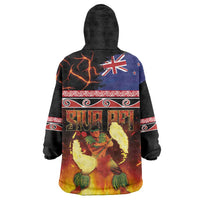 Aotearoa Siva Afi Wearable Blanket Hoodie Tribal Performers of Aotearoa Fire Knife Dancing LT03 - Polynesian Pride