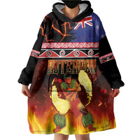 Aotearoa Siva Afi Wearable Blanket Hoodie Tribal Performers of Aotearoa Fire Knife Dancing LT03 - Polynesian Pride
