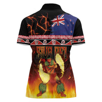 Aotearoa Siva Afi Women Polo Shirt Tribal Performers of Aotearoa Fire Knife Dancing