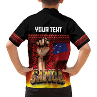 Personalised Samoan Spirit - Samoa Tribal Heritage Family Matching Off The Shoulder Long Sleeve Dress and Hawaiian Shirt LT03 - Polynesian Pride
