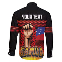 Personalised Samoan Spirit - Samoa Tribal Heritage Family Matching Off The Shoulder Long Sleeve Dress and Hawaiian Shirt LT03 - Polynesian Pride