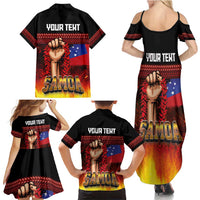 Personalised Samoan Spirit - Samoa Tribal Heritage Family Matching Summer Maxi Dress and Hawaiian Shirt LT03 - Polynesian Pride