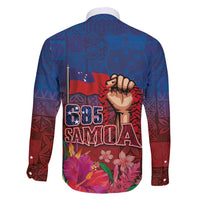 Proud of Samoa Family Matching Short Sleeve Bodycon Dress and Hawaiian Shirt Ula Nifo with Samoa 685 and Hibiscus Tapa Tribal Pattern LT03 - Polynesian Pride