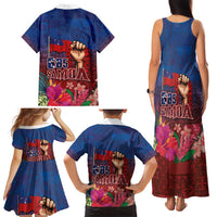 Proud of Samoa Family Matching Tank Maxi Dress and Hawaiian Shirt Ula Nifo with Samoa 685 and Hibiscus Tapa Tribal Pattern LT03 - Polynesian Pride