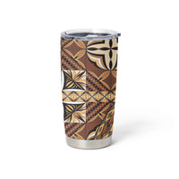 Samoan Siapo Tumbler Cup Tatau Pattern Half Style Retro Mode
