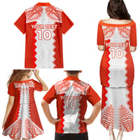 Custom Tonga Rugby Family Matching Puletasi and Hawaiian Shirt Ikale Tahi Ngatu Tribal Pattern LT03 - Polynesian Pride