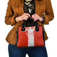 Custom Tonga Rugby Shoulder Handbag Ikale Tahi Ngatu Tribal Pattern