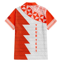 Custom Tonga Rugby Family Matching Long Sleeve Bodycon Dress and Hawaiian Shirt Ikale Tahi Ngatu Tribal Pattern Half Style LT03 - Polynesian Pride
