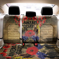 Australia and New Zealand ANZAC Day Back Car Seat Cover Kangaroo and Kiwi Bird Soldier-Honor and Remember Vintage Style LT03 - Polynesian Pride