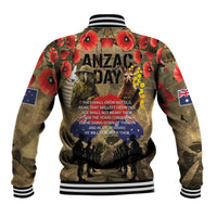 Australia and New Zealand ANZAC Day Baseball Jacket Kangaroo and Kiwi Bird Soldier-Honor and Remember Vintage Style LT03 - Polynesian Pride