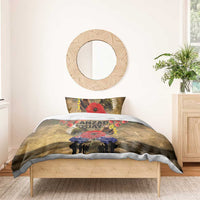 Australia and New Zealand ANZAC Day Bedding Set Kangaroo and Kiwi Bird Soldier-Honor and Remember Vintage Style LT03 - Polynesian Pride