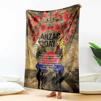 Australia and New Zealand ANZAC Day Blanket Kangaroo and Kiwi Bird Soldier-Honor and Remember Vintage Style LT03 - Polynesian Pride