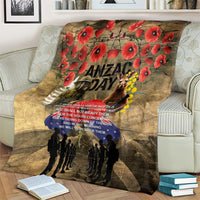 Australia and New Zealand ANZAC Day Blanket Kangaroo and Kiwi Bird Soldier-Honor and Remember Vintage Style LT03 - Polynesian Pride