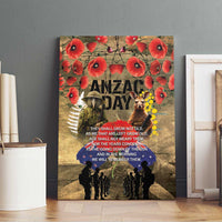 Australia and New Zealand ANZAC Day Canvas Wall Art Kangaroo and Kiwi Bird Soldier-Honor and Remember Vintage Style LT03 - Polynesian Pride