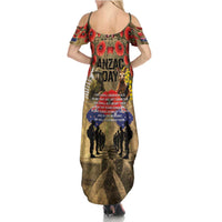 Australia and New Zealand ANZAC Day Family Matching Summer Maxi Dress and Hawaiian Shirt Kangaroo and Kiwi Bird Soldier-Honor and Remember Vintage Style LT03 - Polynesian Pride