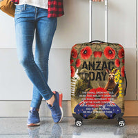 Australia and New Zealand ANZAC Day Luggage Cover Kangaroo and Kiwi Bird Soldier-Honor and Remember Vintage Style LT03 - Polynesian Pride