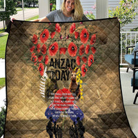 Australia and New Zealand ANZAC Day Quilt Kangaroo and Kiwi Bird Soldier-Honor and Remember Vintage Style LT03 Beige - Polynesian Pride