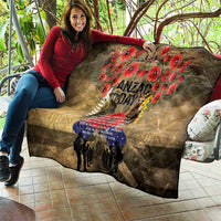Australia and New Zealand ANZAC Day Quilt Kangaroo and Kiwi Bird Soldier-Honor and Remember Vintage Style LT03 - Polynesian Pride