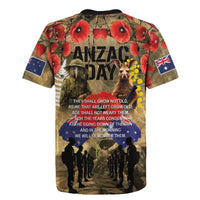 Australia and New Zealand ANZAC Day Rugby Jersey Kangaroo and Kiwi Bird Soldier-Honor and Remember Vintage Style LT03 - Polynesian Pride