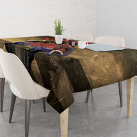 Australia and New Zealand ANZAC Day Tablecloth Kangaroo and Kiwi Bird Soldier-Honor and Remember Vintage Style LT03 - Polynesian Pride